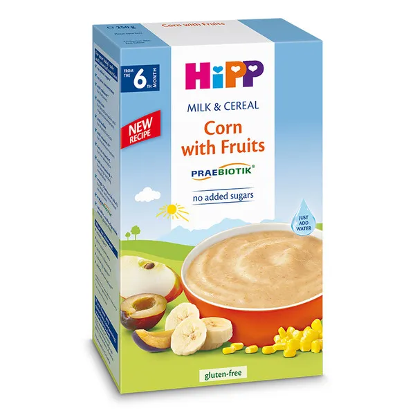 HiPP Corn with Fruit Organic Milk & Cereal 250 g